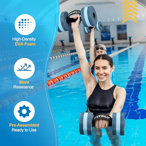 Water Weights Dumbbells for Swimming Exercise - Dark Blue