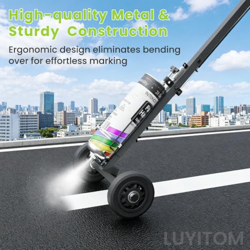 Dual-Wheel Line Painting Wand with Inverted T-Tip Nozzle