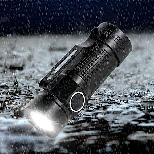 Tactical Helmet ARC Rail Light LED Mini Military Helmet Flashlight with Strobe/Strong/Low Lamp 500 Lumens, Pocket Pen Flashlight with 20mm Picatinny Rail Mount (Black)