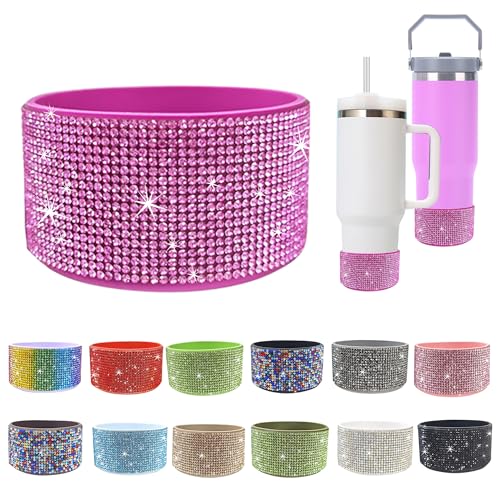 Diamond Glitter Silicone Boot for Stanley Cup 20-30oz - Rose Red