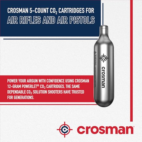 CO2 Cartridges - Leak-Free Metal Capsules for Airguns - 5-Pack