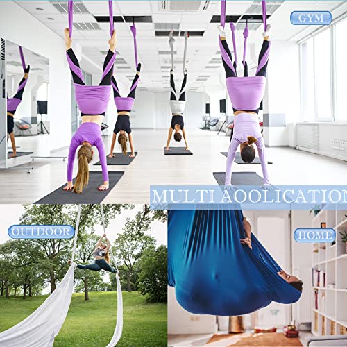 Aerial Silks Yoga Swing Set - Anti-Gravity Hammock Kit, Emerald Green