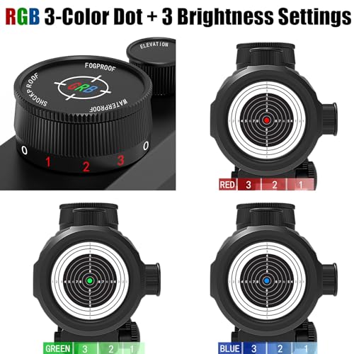 Tactical 1x30mm Reflex Sight - Green, Red, Blue Reticles