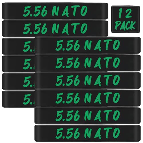 5.56 NATO Magazine Marking Bands - 12 Pack - Black & Green