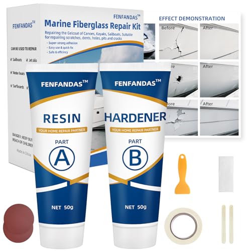 Marine Fiberglass Repair Kit - Gel Coat Repair for Boats