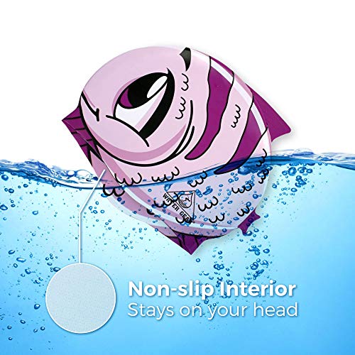 Kids Swimming Critter Cap - Purple Fish