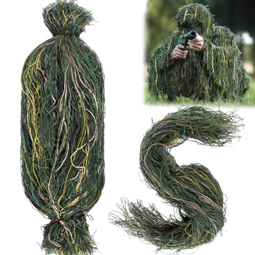 Ghillie Suit Yarn - Woodland Camo Yarn 18 Inch, 1/2 lb Bundle
