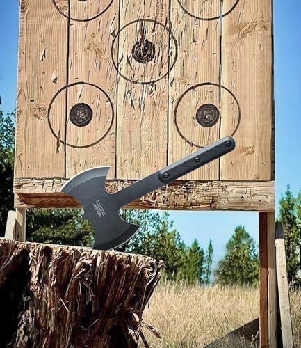 JXE JXO 3-Pack Throwing Axes and Tomahawks Set - Double Bite Hawks for Recreation