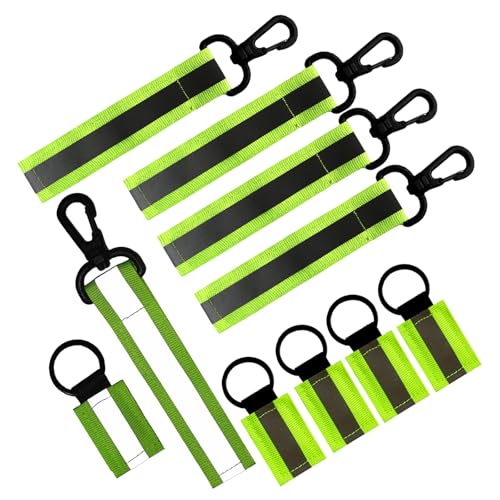 10 Pack Glow in The Dark Reflective Straps for Safety Gear