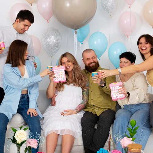 Pink Baby Shower Bingo Cards - 24 Player Set with Chips & Instructions