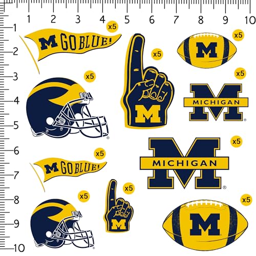 University of Michigan Football Stickers - 50 Vinyl Pack
