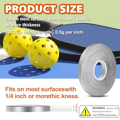 Lead Tape for Pickleball Paddles - 0.5 Grams Per Inch