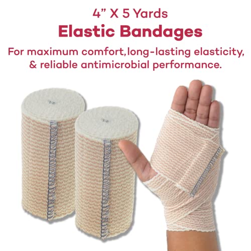 4" Elastic Bandage Wrap with Self-Closure - Pack of 2