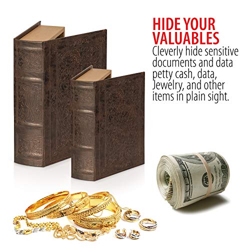 GFBOOK2 2 Piece Faux Book Safe Set