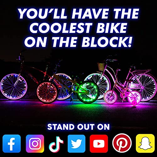 LED Bike Wheel Lights - Multicolor, 500 Lumens for Safety & Style