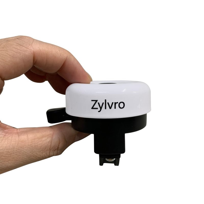 Zylvro Bike Bell, Loud Crisp Clear Sound, for Electric Dirt Bicycle, Classic, White