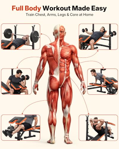 6-in-1 Adjustable Weight Bench Set for Full-Body Training - Allfit