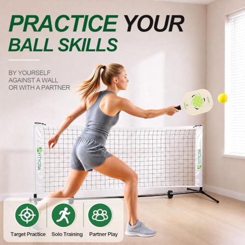 Fitycsw 6ft Mini Pickleball Practice Net - Pale White Portable & Quick Setup