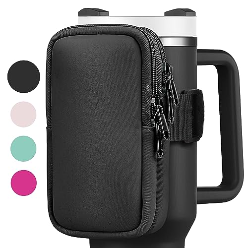 ORTHANC Black Water Bottle Pouch for Stanley Quencher 40oz & 30oz - Phone & Accessory Holder