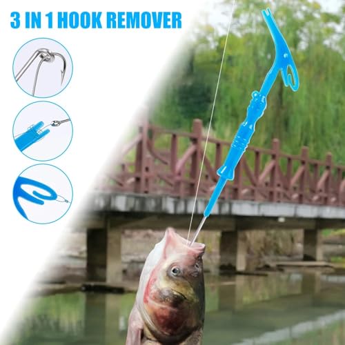 6-Pack 3-in-1 Fish Hook Remover and Fishing Knot Tying Tool Kit