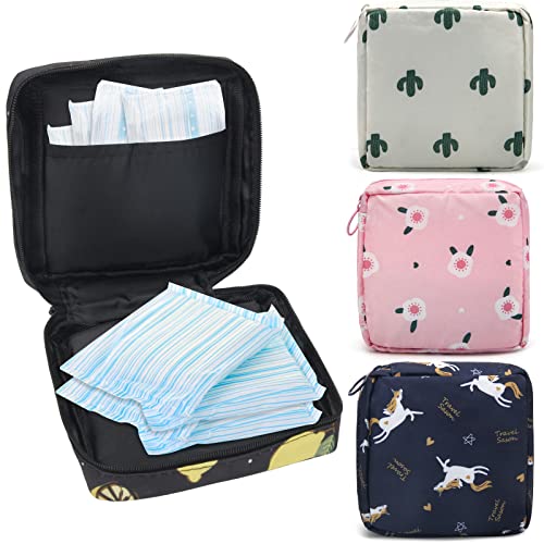 Menstrual Pad Storage Bag - Waterproof Pouch, 4 Pieces - Classic Style