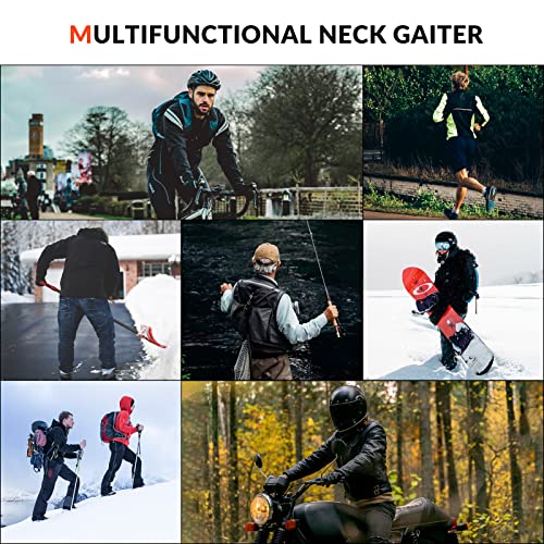 Neck Gaiter for Men & Women - Breathable Half Face Mask - Black