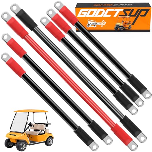 Heavy Duty Battery Cable Kit for Club Car Golf Carts, 7pcs 36-48V Copper Wiring Set