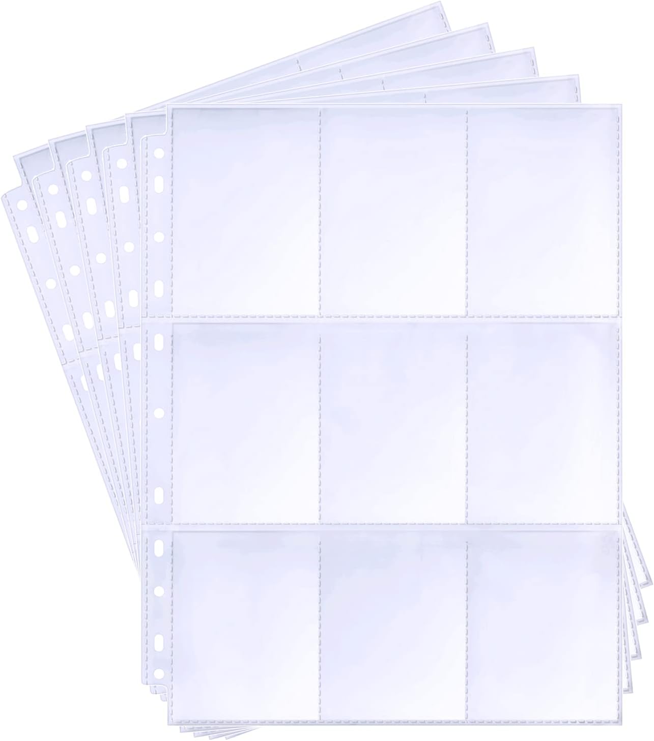 Skiennix 360 Pockets Binder Card Sleeves - Double-Sided 9 Pocket Pages for Trading Cards | Clear Plastic, 20 Pack