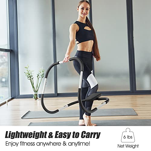 Ab Cruncher Sit Up Trainer with Padded Headrest - White