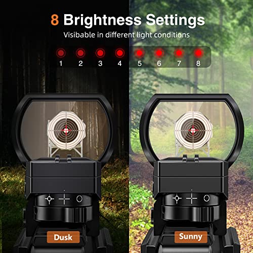 40mm Red Dot Reflex Sight with 4 Reticle Options and 8 Brightness Settings