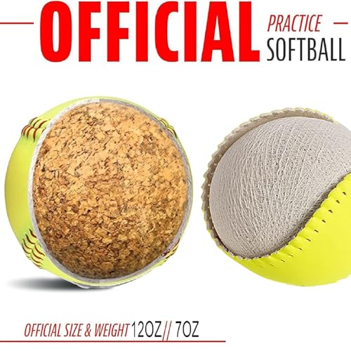 Fastpitch Softballs - Official Size & Weight Training Ball, 12-Inch, 1 Pack