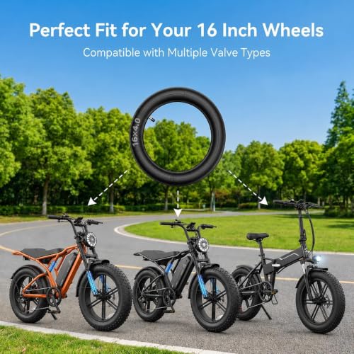 16x4 Fat Tire Inner Tube for Electric Bikes | Heavy-Duty Butyl with Schrader Valve