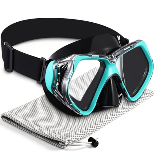 Adult Swim Goggles with Nose Cover - Lake Green