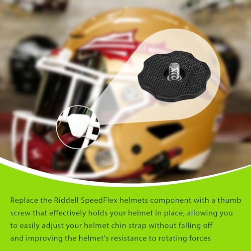 Football Helmet Chinstrap Thumb Screws for SpeedFlex - 2-Pcs Set