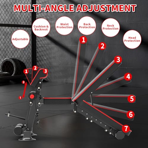 Adjustable Weight Bench - 1050lbs Capacity, Foldable Home Gym