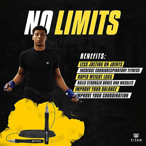 Speed Jump Rope - Professional Self-Locking & Adjustable - Black-2