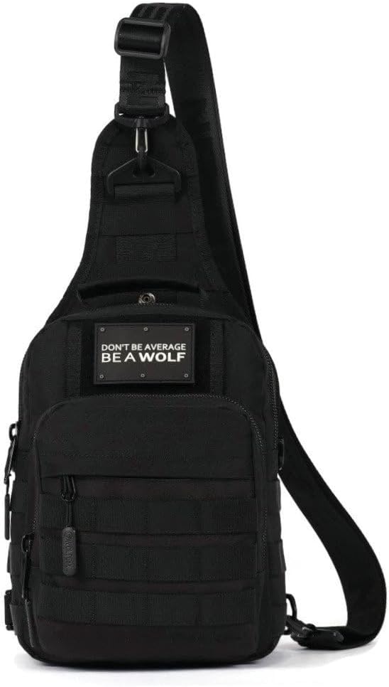 WOLFpak Tactical Sling Bag - Concealed Carry CCW Backpack | EDC Daypack for Hiking & Travel (Alpha Black)