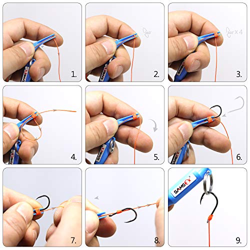 3-in-1 Fishing Hook Remover, Knot Tying Tool & Loop Tyer - Black Handle