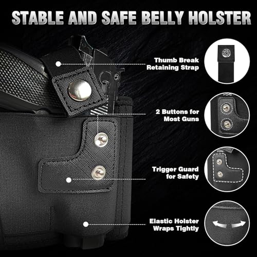 Belly Band Holster for Men & Women - Comfortable Neoprene Gun Carrier