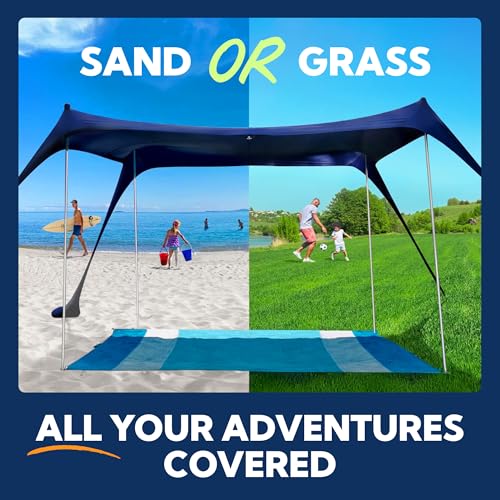 Portable Beach Tent Canopy with UPF50+ Sun Protection