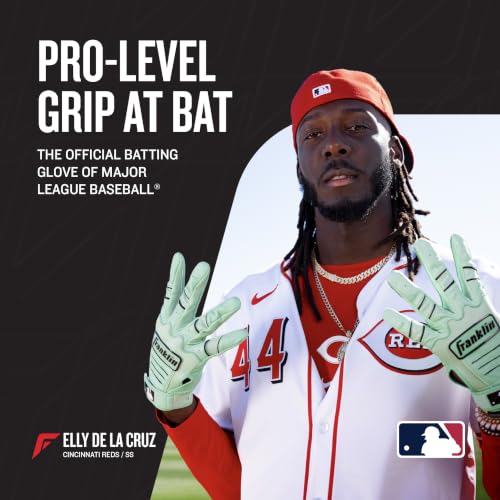 Franklin CFX Pro MLB Batting Gloves - Youth & Adult, Carolina Blue/White, Large