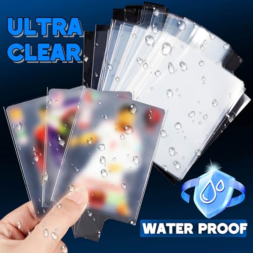 200 Pack Tabbed Trading Card Sleeves with Pull Tab - Sports Cards