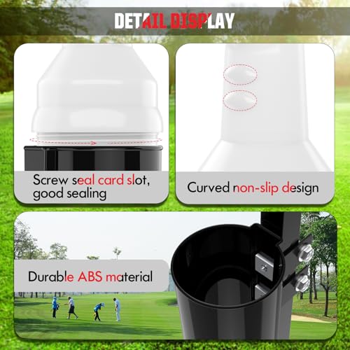 VYYOKMU 2-Pack No Drilling Golf Cart Sand Bottle Holder with 35oz Capacity for EZGO, Club Car, Yamaha, 1" Square Tube