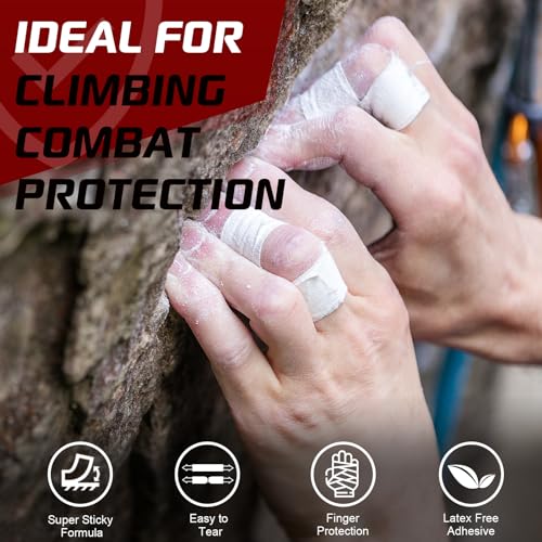 MUSEFITR Pro Finger Sports Tape 9 Pack - Black, 0.3 in x 45 ft for BJJ & Athletic Support