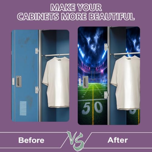 Magnetic Wallpaper for School Lockers - American Football Stadium - 12" x 36" - 2 Pcs