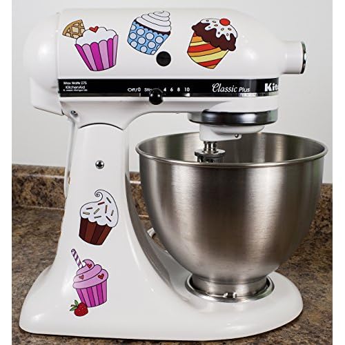 Colorful Cupcakes Vinyl Decals for Kitchen Mixers stickers