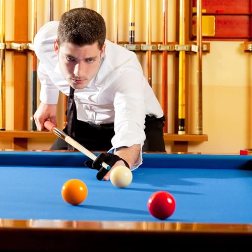 3-Finger Billiard Glove for Left Hand - Breathable Spandex - One Size, Black