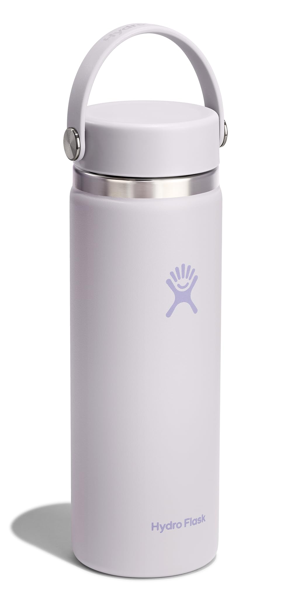 Hydro Flask Water Bottle - Insulated Stainless Steel - Wide Mouth Flex Lid, Non Spill, Leakproof and Refillable in 20 Oz Cloud Pink