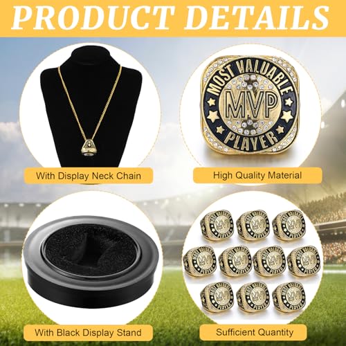 MVP Championship Ring with Display Stand & Necklace - Size 11