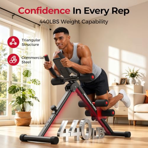 Foldable Ab Workout Machine for Home Gym - Adjustable Angles